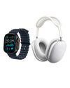 Smartwatch Pro + Fones P9 Cinza