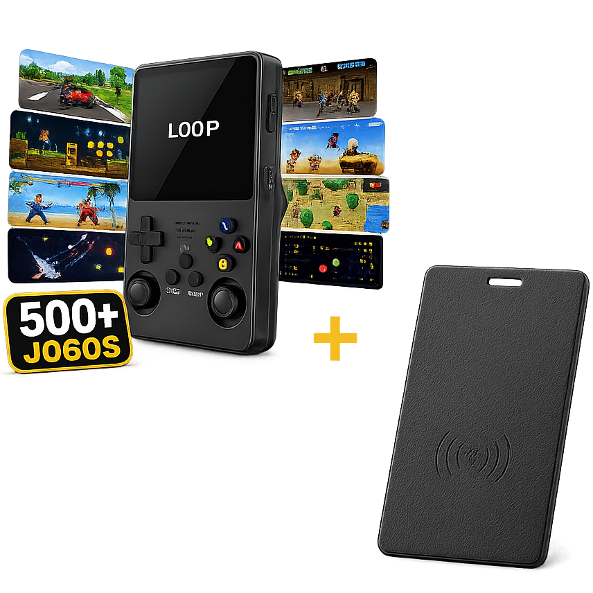 Consola Retro + Cartão GPS - Preto