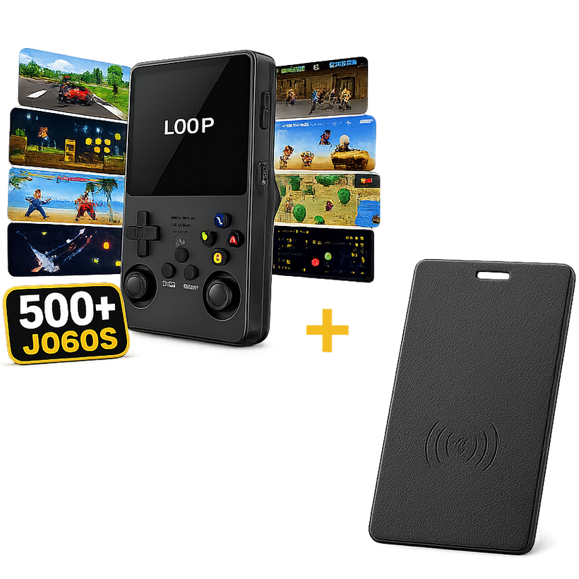 Consola Retro + Cartão GPS - Preto